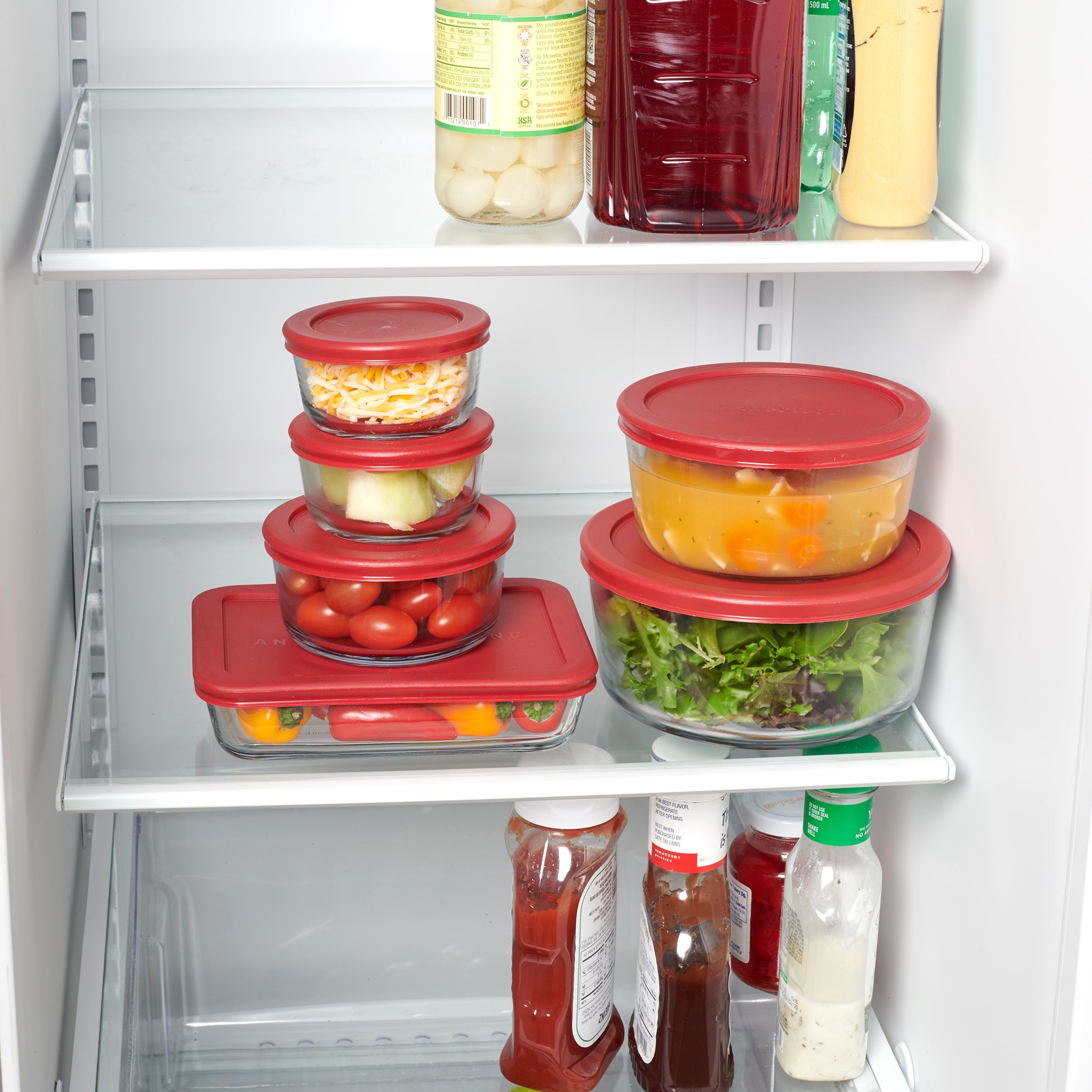 Anchor Hocking® Snugfit Storage 13 Piece Set w/Red Lids