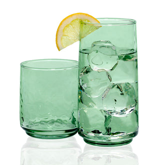 Anchor Hocking® 16 Piece Set Brockhill Drinkware-Fern Green