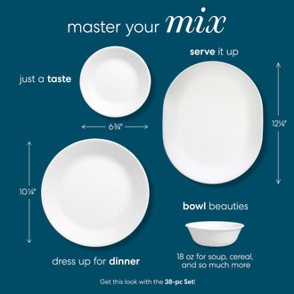 Corelle® Winter Frost White 38 Piece Dinner Set