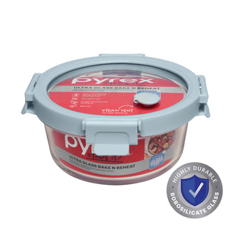 Pyrex® Ultra Glass Bake N Reheat Round Storage 650mL