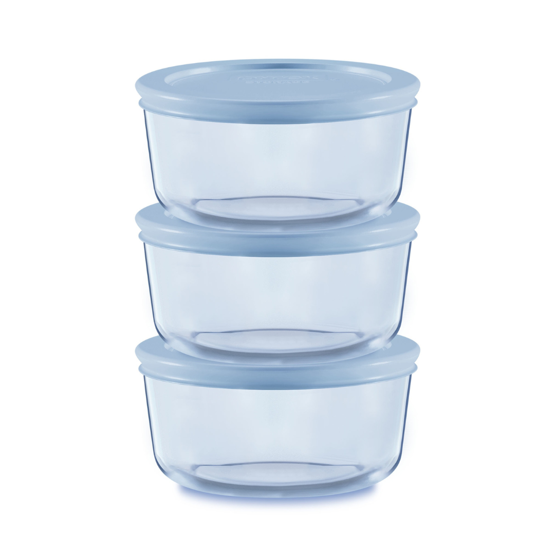 Pyrex® Colours Storage Blue 6 Piece Set (2 Cup)