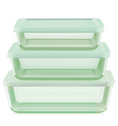 Pyrex® Colours Storage Green 6 Piece Set (3 Cup|6 Cup|11 Cup)