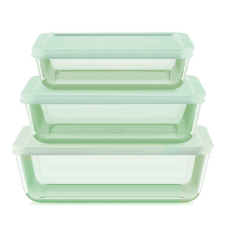 Pyrex® Colours Storage Green 6 Piece Set (3 Cup|6 Cup|11 Cup)