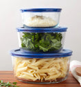 Pyrex® Simply Store 6 Piece Round V/P-Blue (1, 2,4, Cup) Valued $37.95