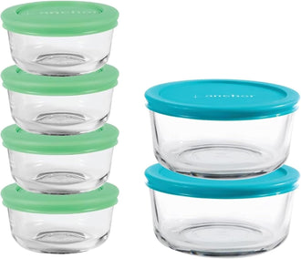 Anchor Hocking® 6pc Set w/Multi Colour Snugfit Lids