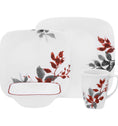 Corelle® SQ RND Kyoto Leaves 16 Piece Set Dinner Set