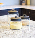 Anchor Hocking® 3pc Montana Jar Set w/Black Lids
