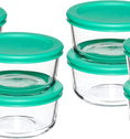 Anchor Hocking® 8pc 2 Cup Rnd Snugfit Set w/Mint Lids