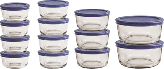 Anchor Hocking® Snugfit Storage 13 Piece Set w/Navy Lids