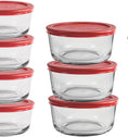 Anchor Hocking® Snugfit Storage 13 Piece Set w/Red Lids