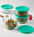 Anchor Hocking® 8pc 2 Cup Rnd Snugfit Set w/Mint Lids