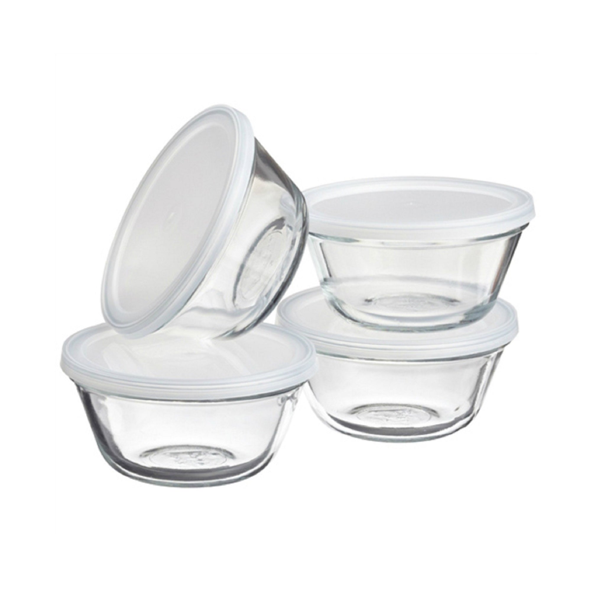 Anchor Hocking® Custard Cups-8 Pc Set w/Plastic Lids (4 x 178mL)