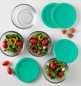 Anchor Hocking® 8pc 2 Cup Rnd Snugfit Set w/Mint Lids