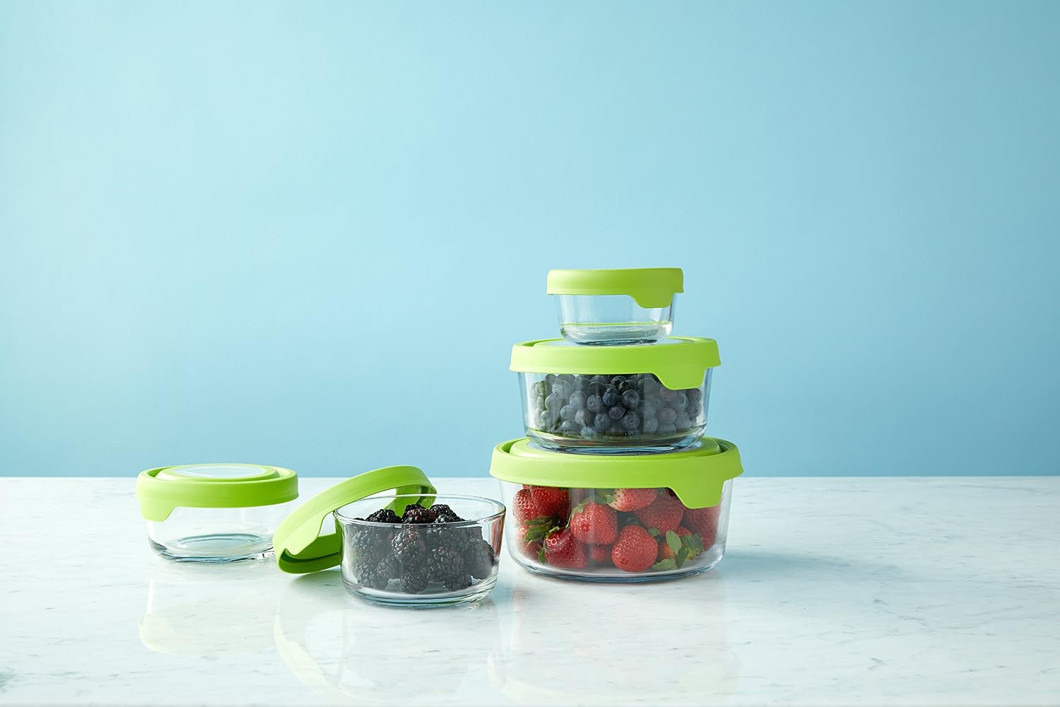 Anchor Hocking® Trueseal Storage 10 Piece Set w/Green Lids