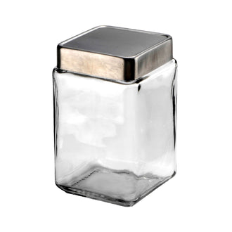 Anchor Hocking® Stackable Jar w/Brushed Aluminum Lid 1.4L