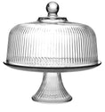 Anchor Hocking® Monaco 2 Pc Ribbed Cake Stand w/Domed Lid