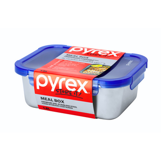 CLEARANCE Pyrex® Stainless Steel Meal Box 1.8L