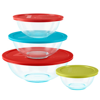 Pyrex® 8 Piece Storage Salad Bowl Set-Coloured