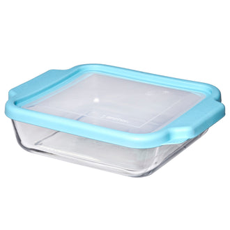 Anchor Hocking® Oven Basics 20cm Square Dish w/TrueFit Lid-Blue