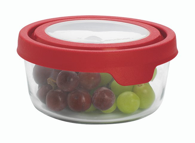 Anchor Hocking® Round TrueSeal™ Food Storage 4 cup w/Cherry Lid