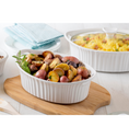 Corningware® French White 1.4L Oval Covered Casserole