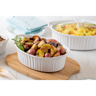 Corningware® French White 1.4L Oval Covered Casserole