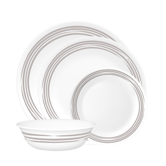 Corelle® Brushed Silver 16 Piece Dinner Set