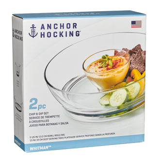 Anchor Hocking® Whitman Chip & Dip Set 33cm