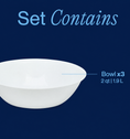 Corelle® Winter Frost White Serving Bowl 1.9L-3 Pack-DTCM