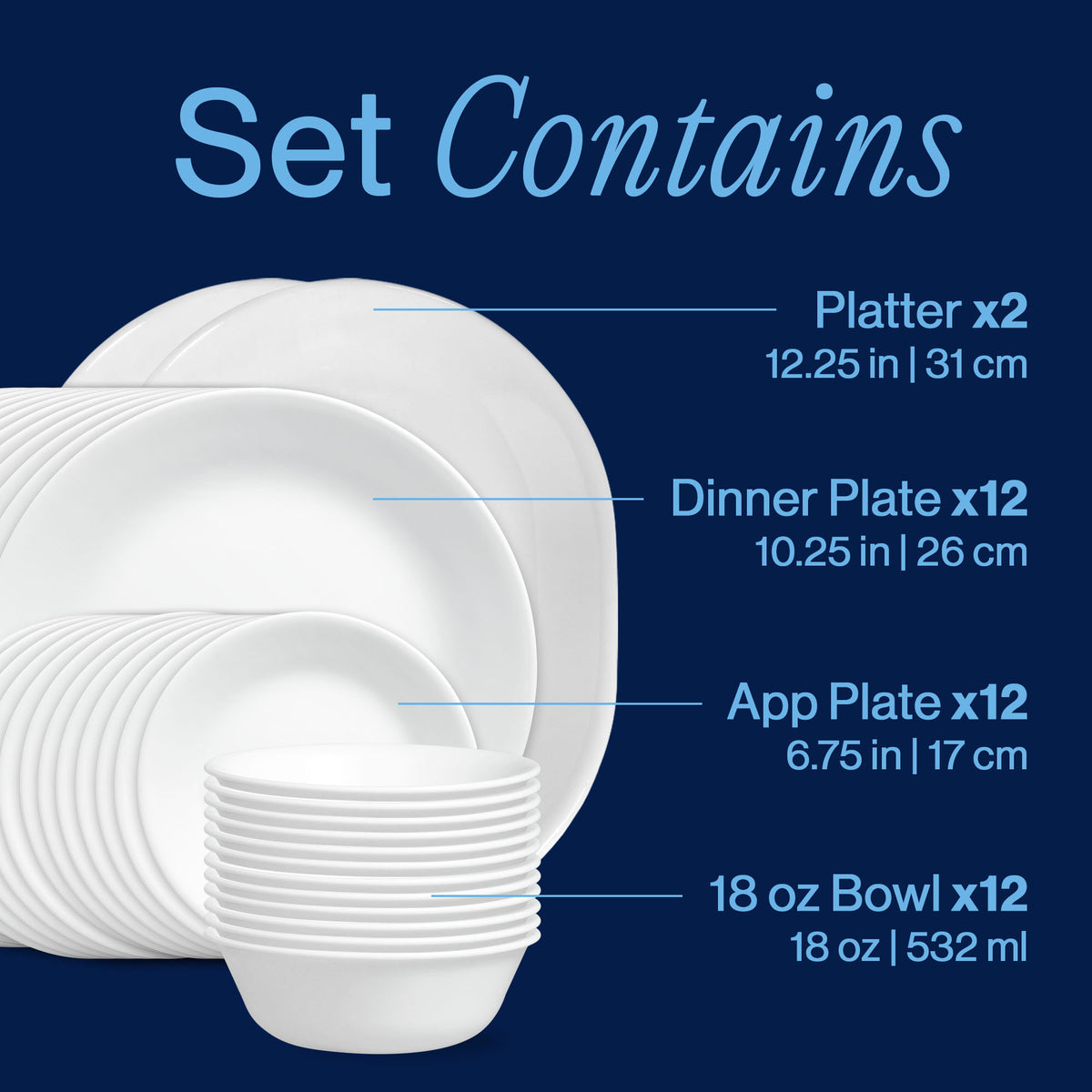 Corelle® Winter Frost White 38 Piece Dinner Set