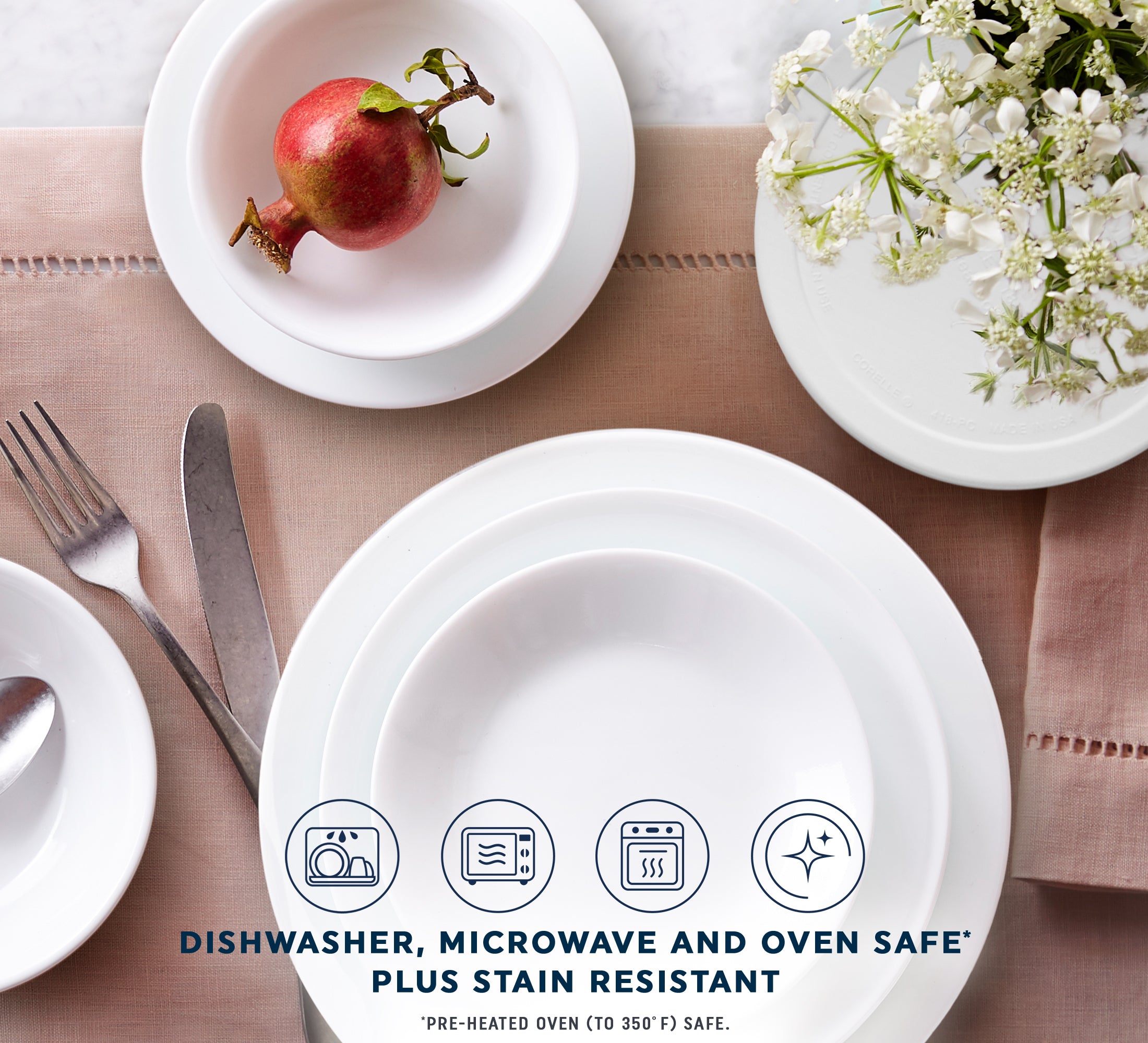 Corelle® Winter Frost White 50 Piece Dinner Set
