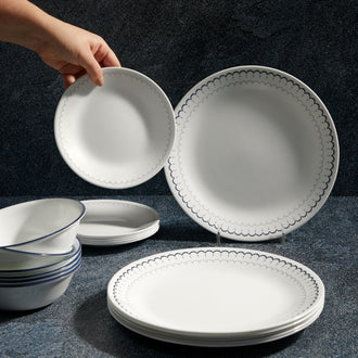 Corelle® Caspian Lace 18 Piece Dinner Set-DTCM