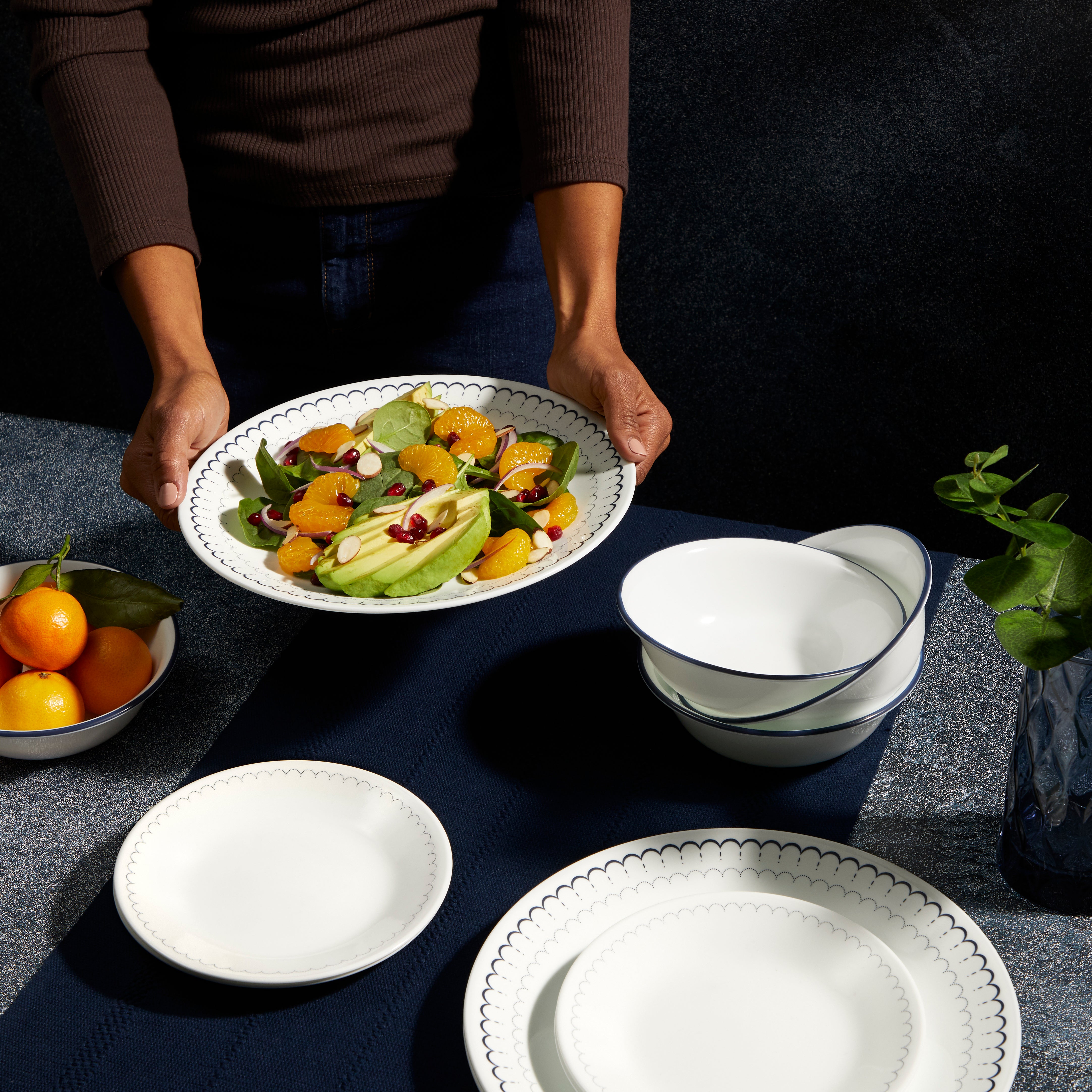 Corelle® Caspian Lace 18 Piece Dinner Set-DTCM