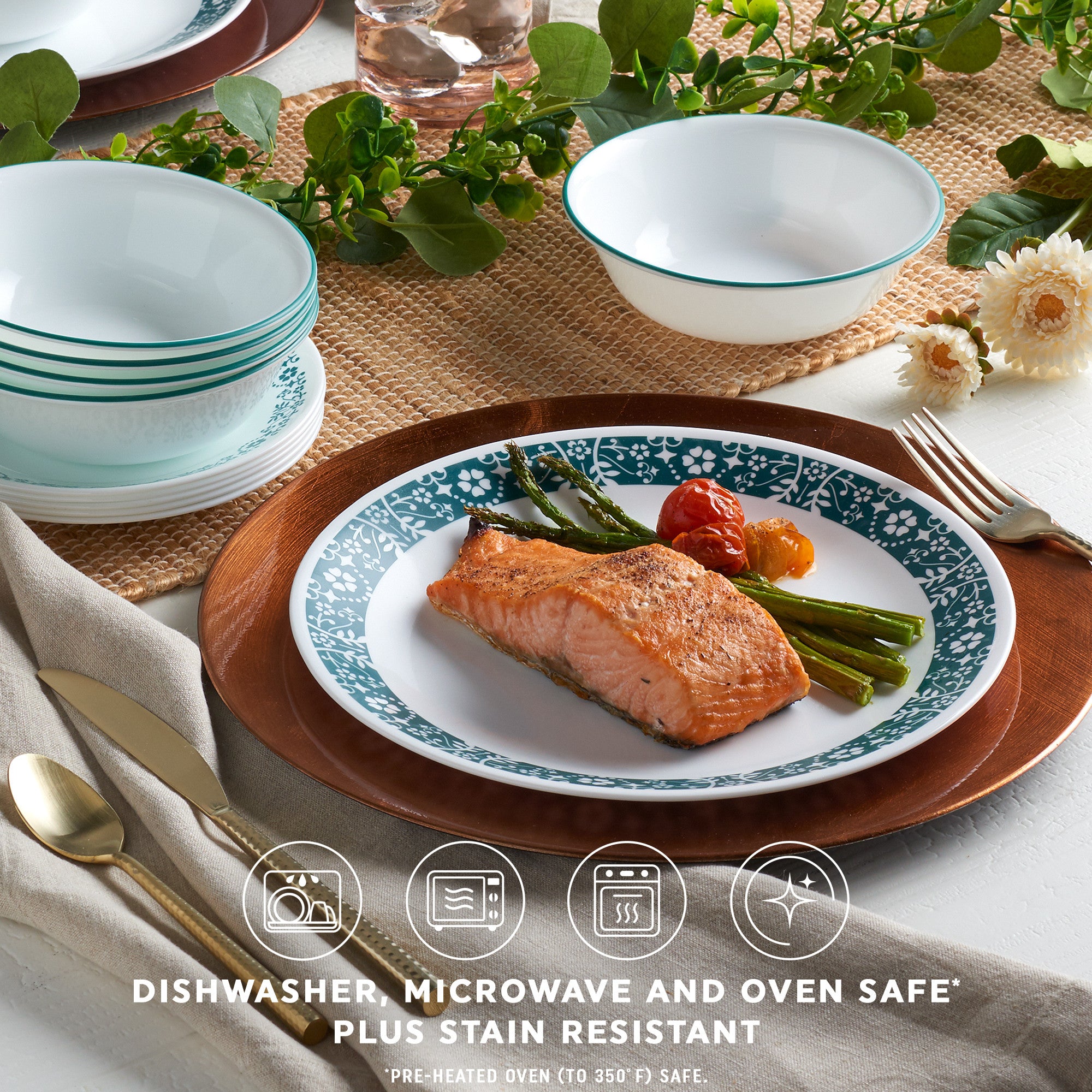 Corelle® Penelope 18 Piece Dinner Set