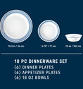 Corelle® Laila 18 Piece Dinner Set