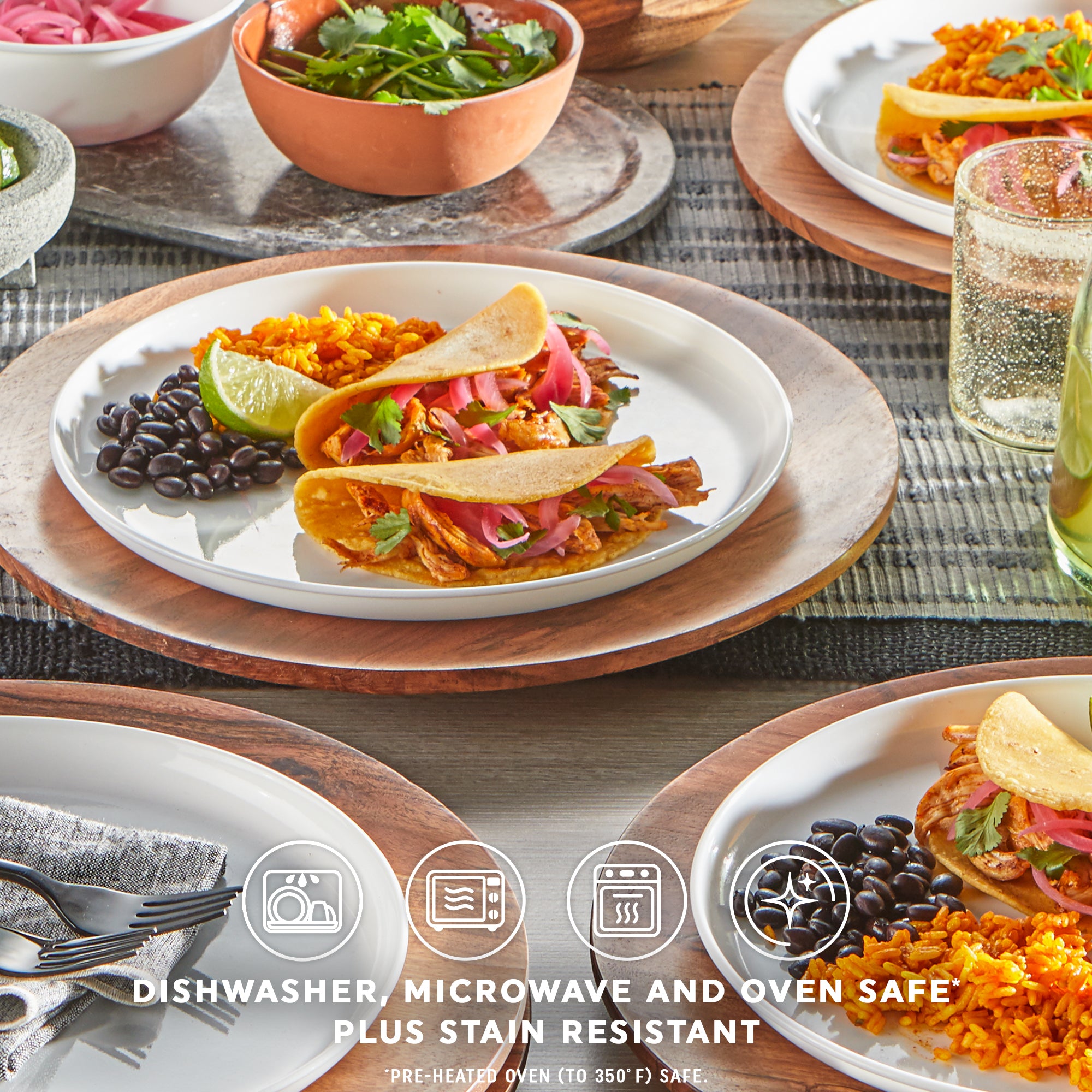 Corelle® Modern Round 12 Piece Dinner Set