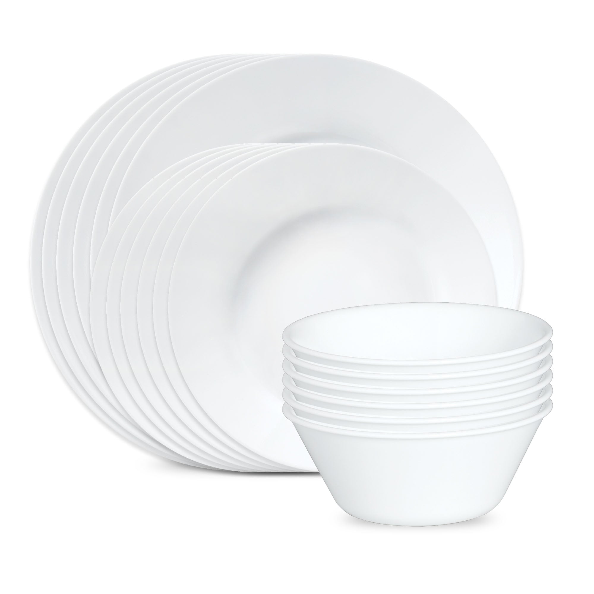 Corelle® Dazzling White Wide Rim 18 Piece Dinner Set