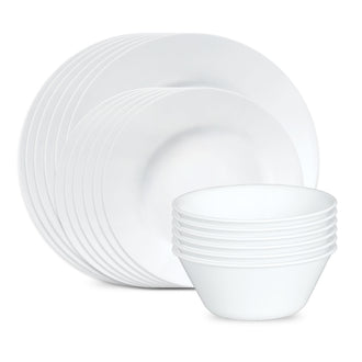 Corelle® Dazzling White Wide Rim 18 Piece Dinner Set