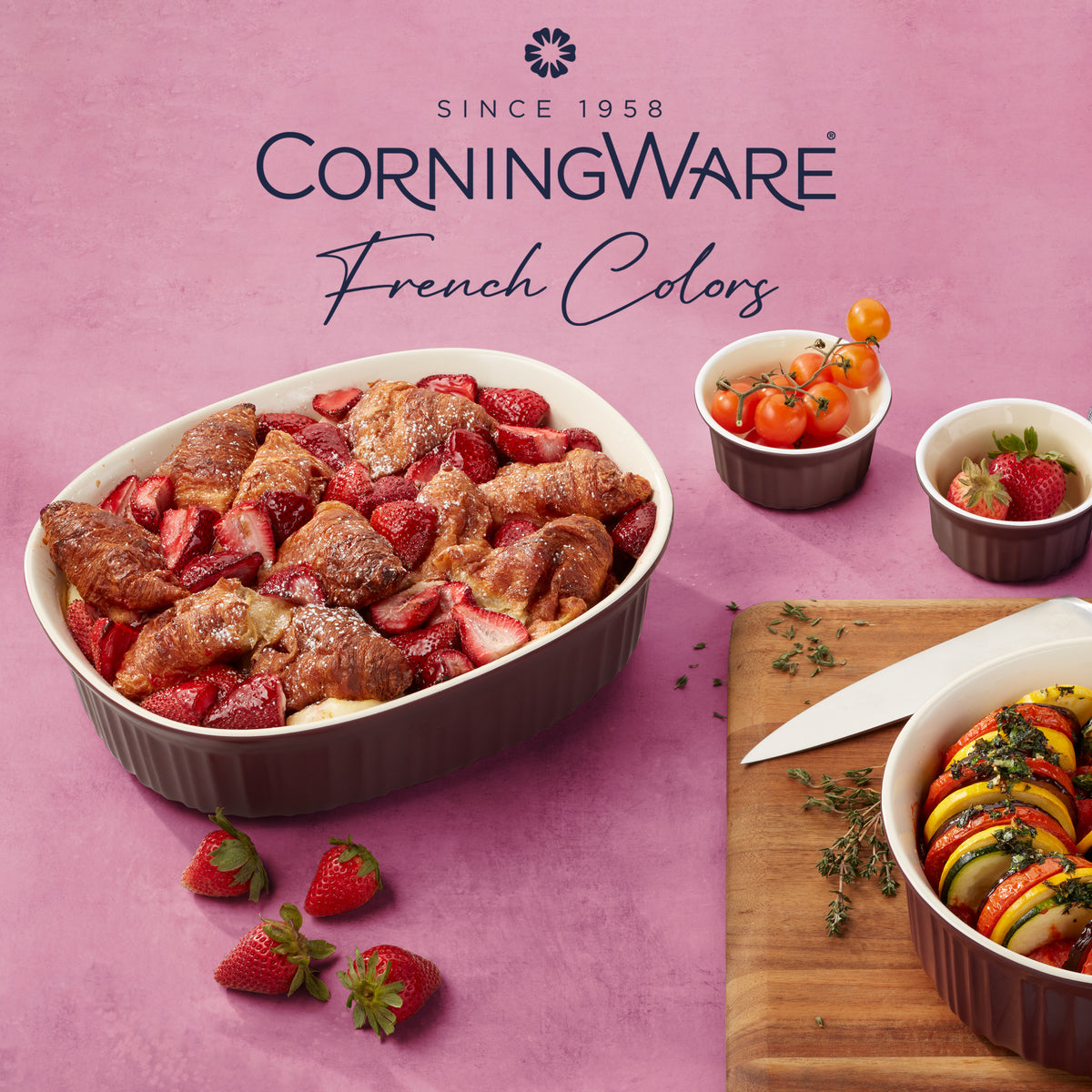 Capernet Color CLEARANCE Corningware® FW Colors 10 Piece Set Cabernet – Global Kitchen ...