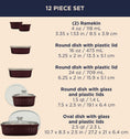 Corningware® FW Colors 12 Piece Set Cabernet