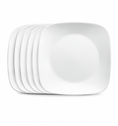 Corelle® Square Pure White Lunch Plate 22cm-6 Pack-DTCM