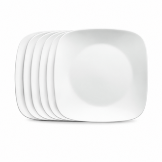 Corelle® Square Pure White Lunch Plate 22cm-6 Pack-DTCM
