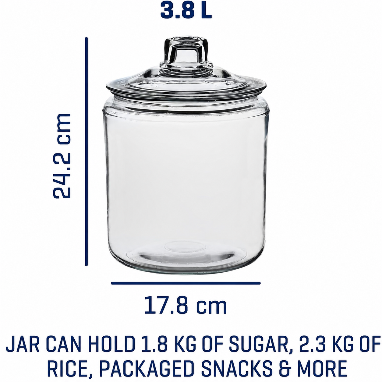 Anchor Hocking® 2 Pack 3.8L Heritage Hill Jar/Cover