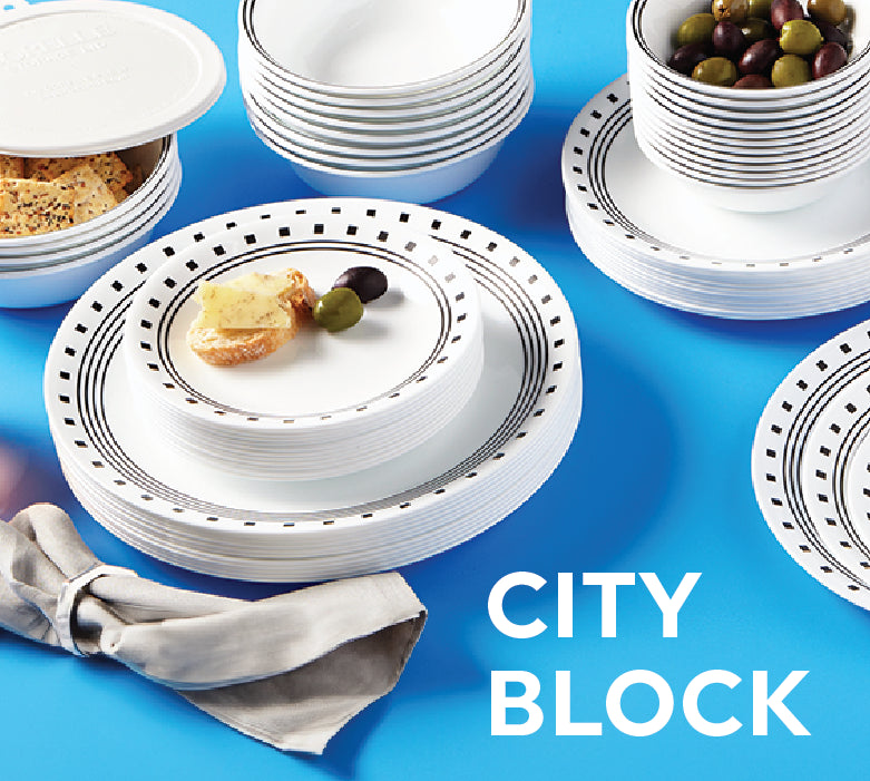 City Block | Corelle Dinnerware Pattern – Global Kitchen Brands ...