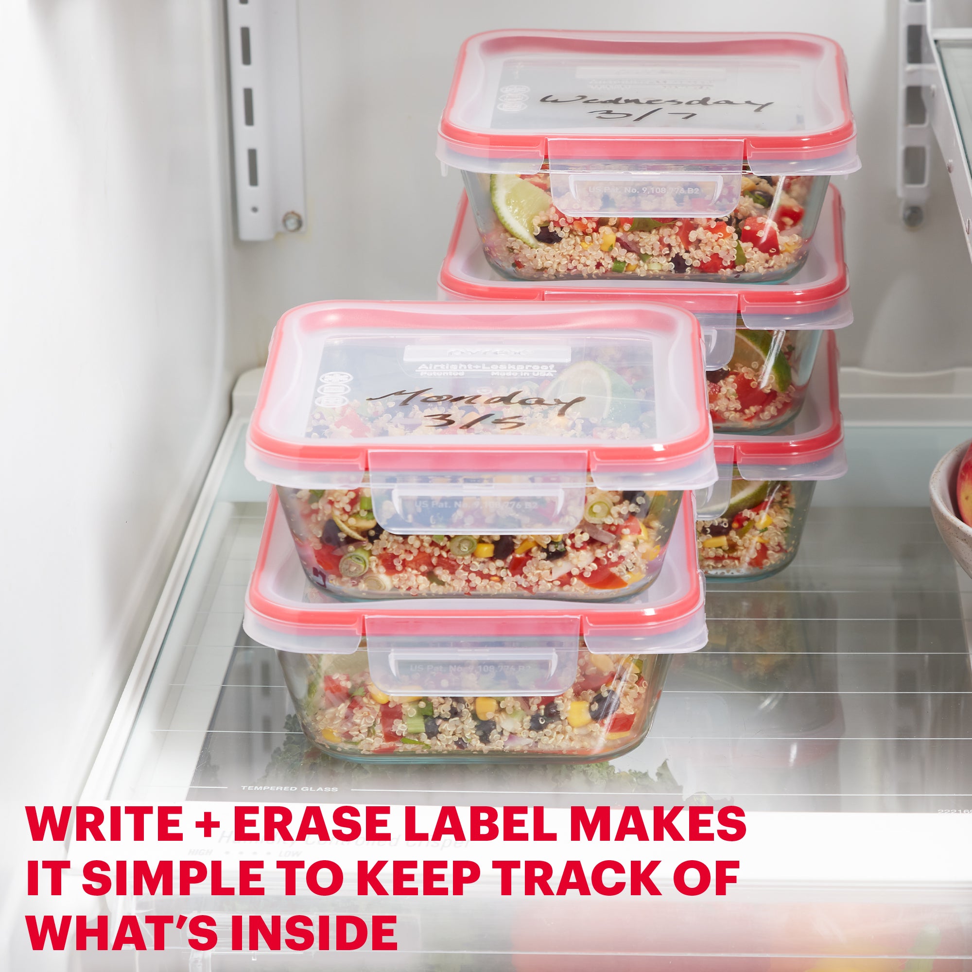 PROMO Pyrex® Freshlock 10 Piece Set (5 x 4 Cup-950ml Square)