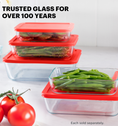 Pyrex® Storage Red 3 Cup Rectangle