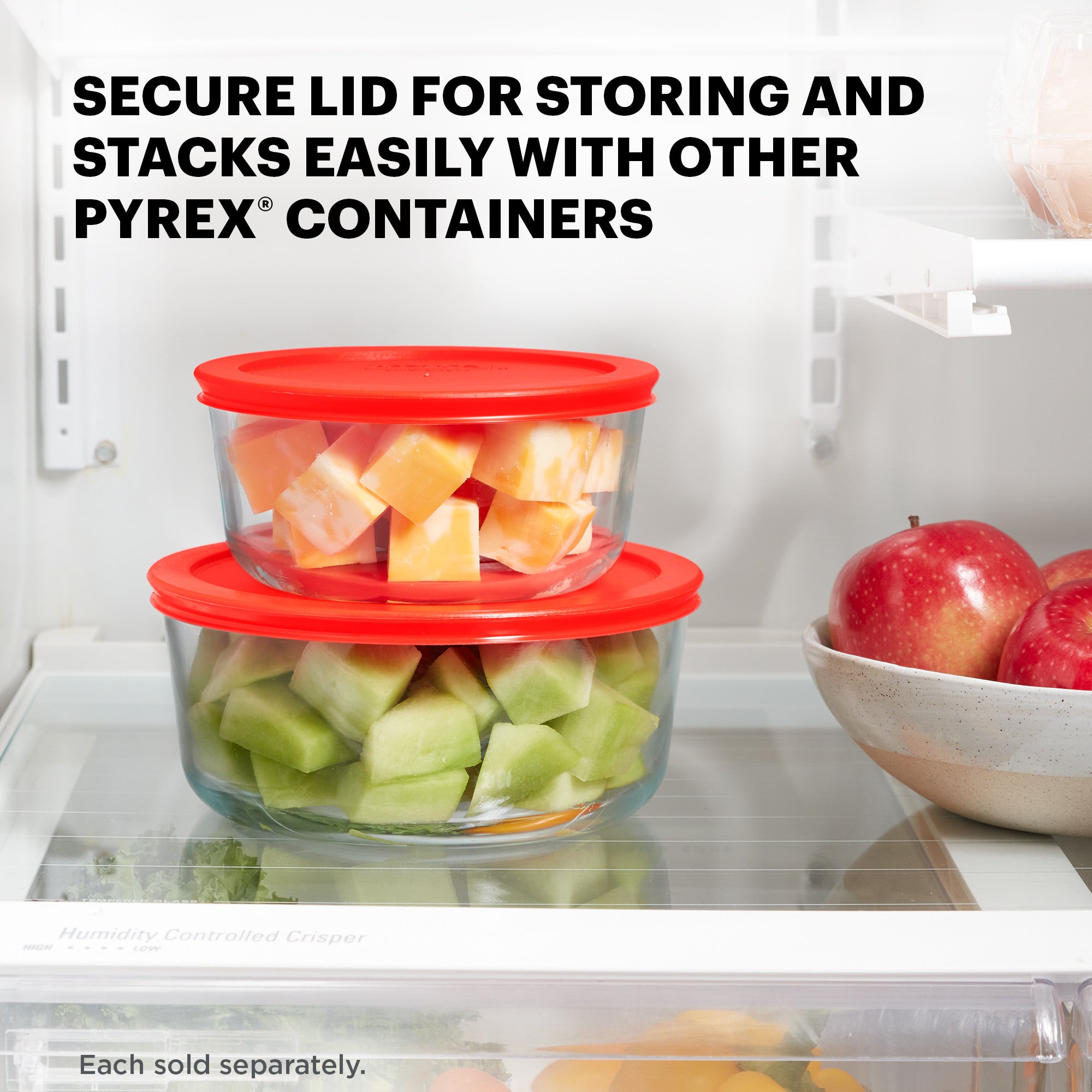 Pyrex® Storage Red 4 Cup Round