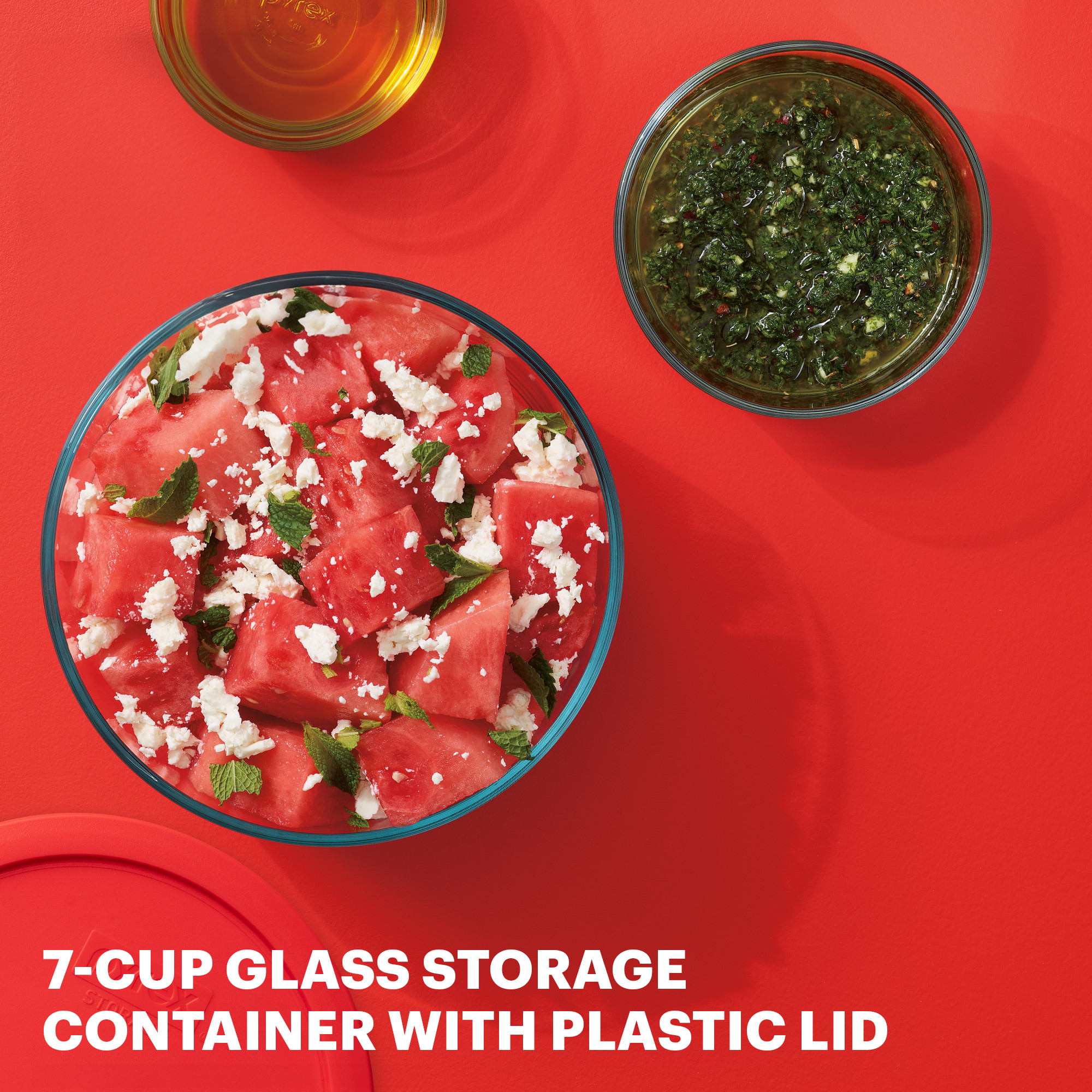 Pyrex® Storage Red 7 Cup Round