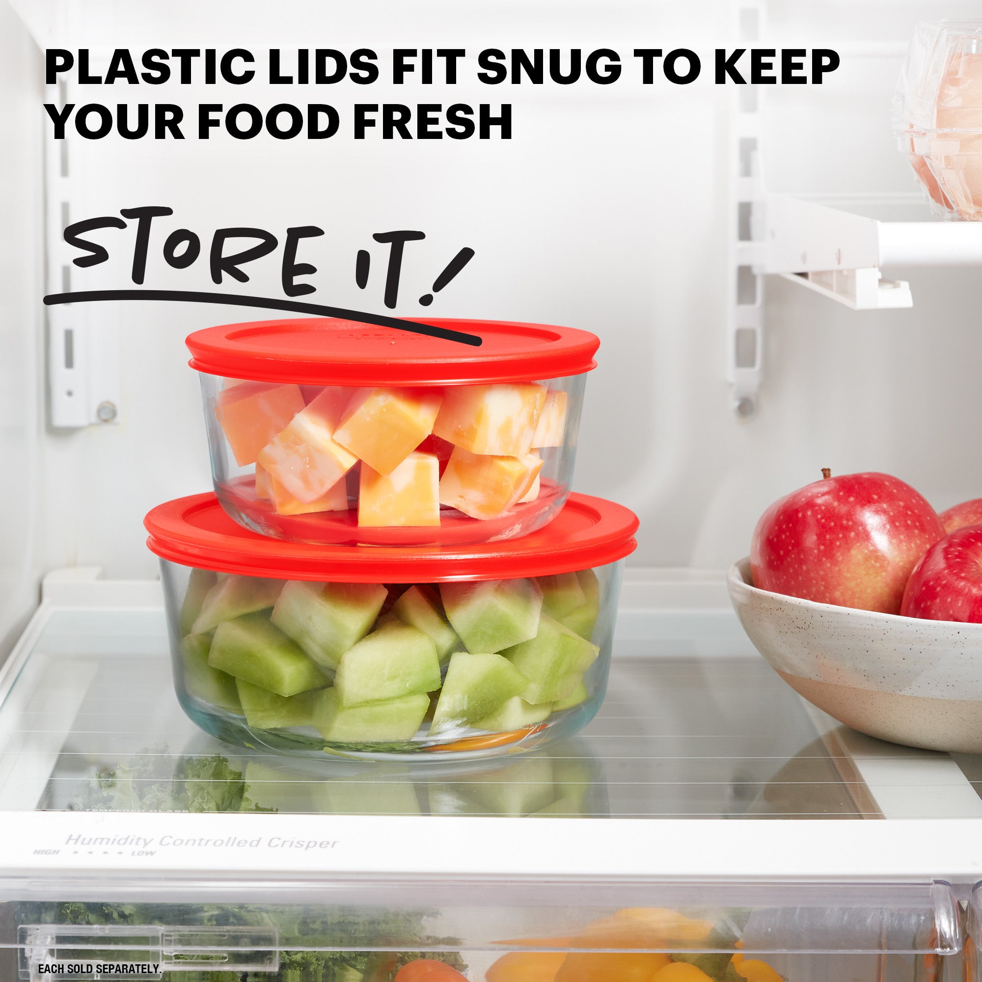 Pyrex® Storage Red 7 Cup Round