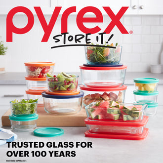 Pyrex® Storage Red 3 Cup Rectangle